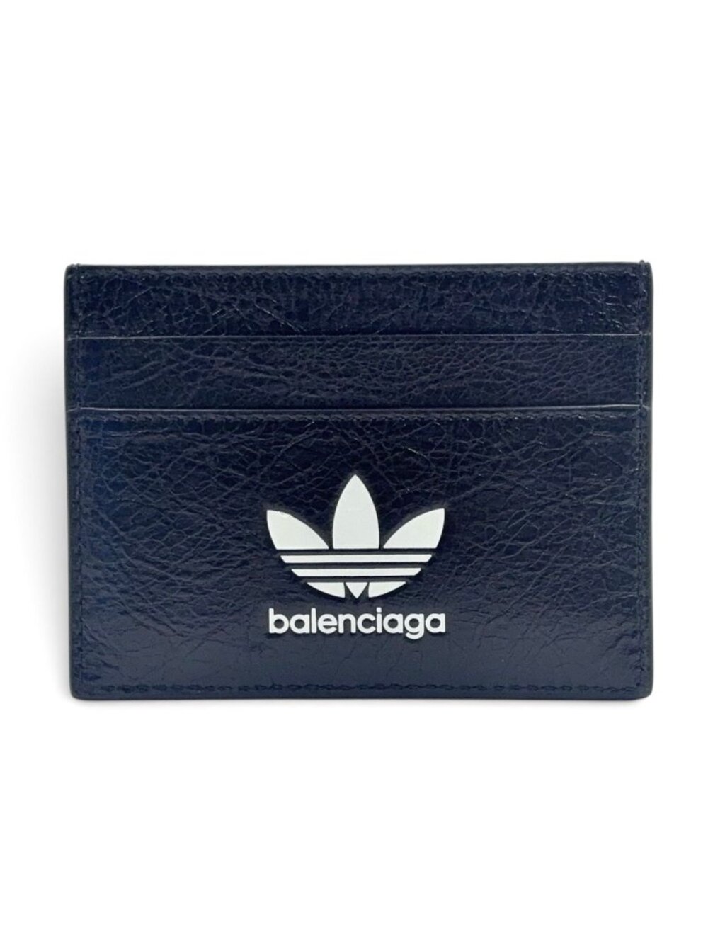 Balenciaga Adidas Collaboration Lambskin Black White Card Case
